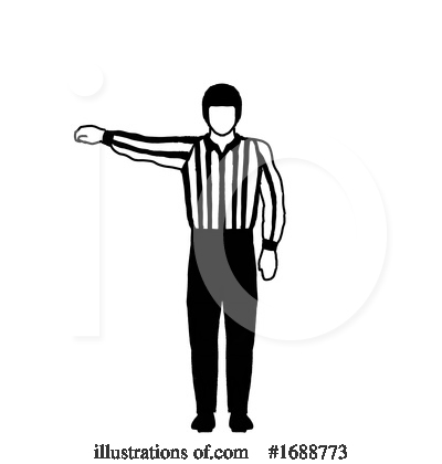 Royalty-Free (RF) Referee Clipart Illustration by patrimonio - Stock Sample #1688773