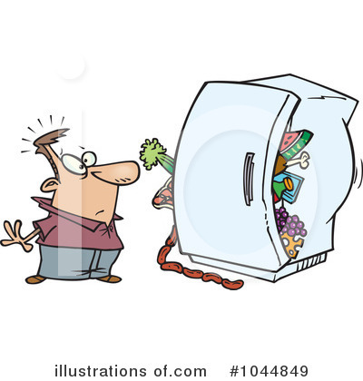 Royalty-Free (RF) Refrigerator Clipart Illustration by toonaday - Stock Sample #1044849