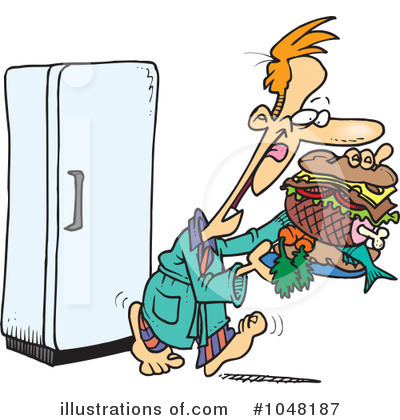 Royalty-Free (RF) Refrigerator Clipart Illustration by toonaday - Stock Sample #1048187