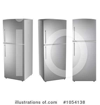 Royalty-Free (RF) Refrigerator Clipart Illustration by vectorace - Stock Sample #1054138
