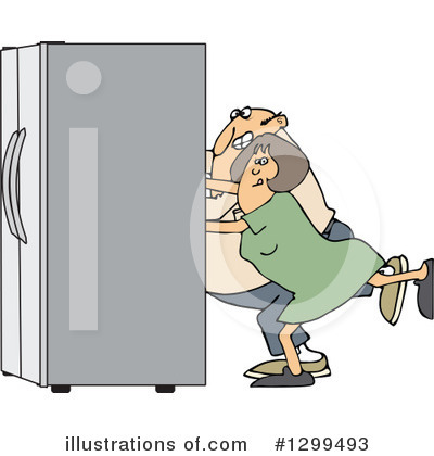 Royalty-Free (RF) Refrigerator Clipart Illustration by djart - Stock Sample #1299493