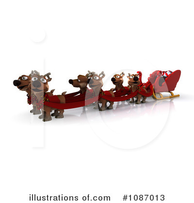 Royalty-Free (RF) Reindeer Clipart Illustration by KJ Pargeter - Stock Sample #1087013