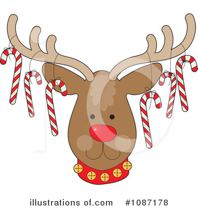 Royalty-Free (RF) Reindeer Clipart Illustration by Maria Bell - Stock Sample #1087178