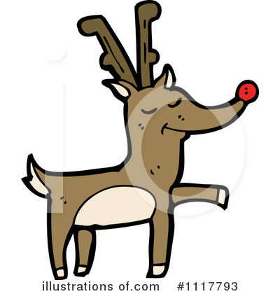 Royalty-Free (RF) Reindeer Clipart Illustration by lineartestpilot - Stock Sample #1117793