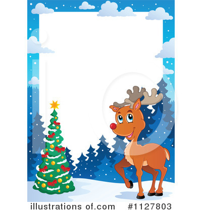 Royalty-Free (RF) Reindeer Clipart Illustration by visekart - Stock Sample #1127803