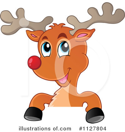 Royalty-Free (RF) Reindeer Clipart Illustration by visekart - Stock Sample #1127804