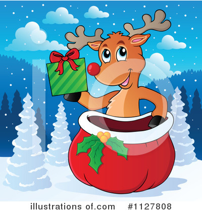 Royalty-Free (RF) Reindeer Clipart Illustration by visekart - Stock Sample #1127808
