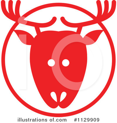 Royalty-Free (RF) Reindeer Clipart Illustration by Zooco - Stock Sample #1129909