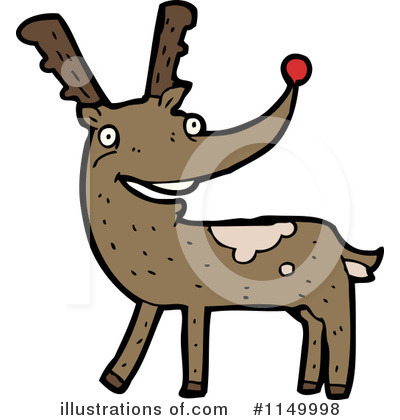 Royalty-Free (RF) Reindeer Clipart Illustration by lineartestpilot - Stock Sample #1149998