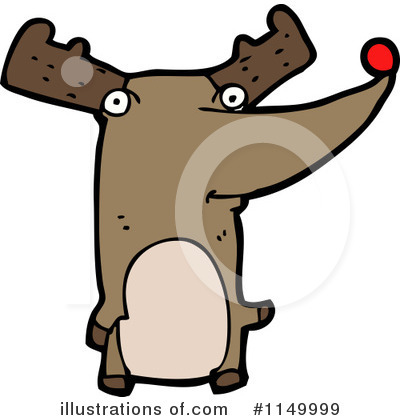 Royalty-Free (RF) Reindeer Clipart Illustration by lineartestpilot - Stock Sample #1149999