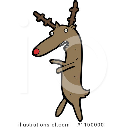 Royalty-Free (RF) Reindeer Clipart Illustration by lineartestpilot - Stock Sample #1150000