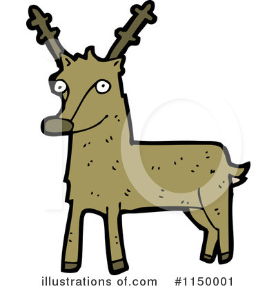 Royalty-Free (RF) Reindeer Clipart Illustration by lineartestpilot - Stock Sample #1150001
