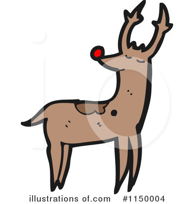 Royalty-Free (RF) Reindeer Clipart Illustration by lineartestpilot - Stock Sample #1150004