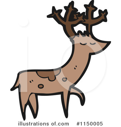Royalty-Free (RF) Reindeer Clipart Illustration by lineartestpilot - Stock Sample #1150005