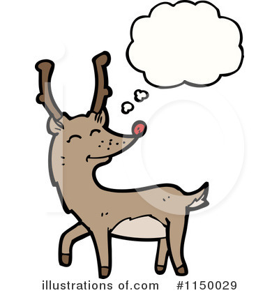 Royalty-Free (RF) Reindeer Clipart Illustration by lineartestpilot - Stock Sample #1150029