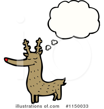 Royalty-Free (RF) Reindeer Clipart Illustration by lineartestpilot - Stock Sample #1150033