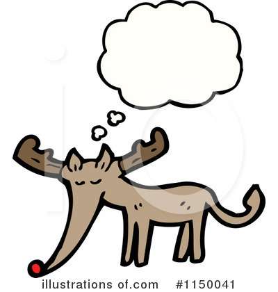 Royalty-Free (RF) Reindeer Clipart Illustration by lineartestpilot - Stock Sample #1150041