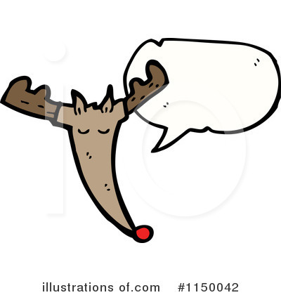 Royalty-Free (RF) Reindeer Clipart Illustration by lineartestpilot - Stock Sample #1150042
