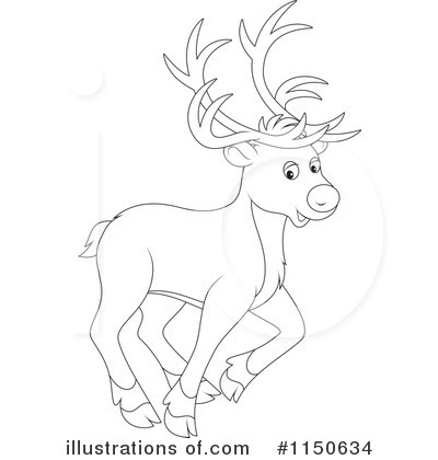 Royalty-Free (RF) Reindeer Clipart Illustration by Alex Bannykh - Stock Sample #1150634