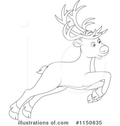 Royalty-Free (RF) Reindeer Clipart Illustration by Alex Bannykh - Stock Sample #1150635