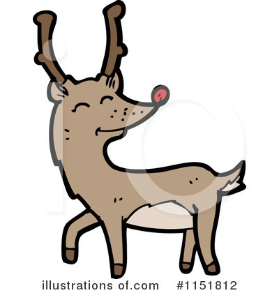 Royalty-Free (RF) Reindeer Clipart Illustration by lineartestpilot - Stock Sample #1151812