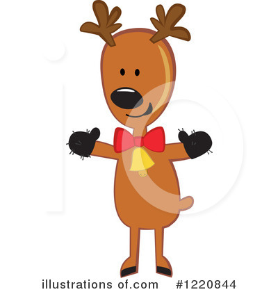 Royalty-Free (RF) Reindeer Clipart Illustration by peachidesigns - Stock Sample #1220844