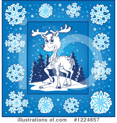 Royalty-Free (RF) Reindeer Clipart Illustration by visekart - Stock Sample #1224657