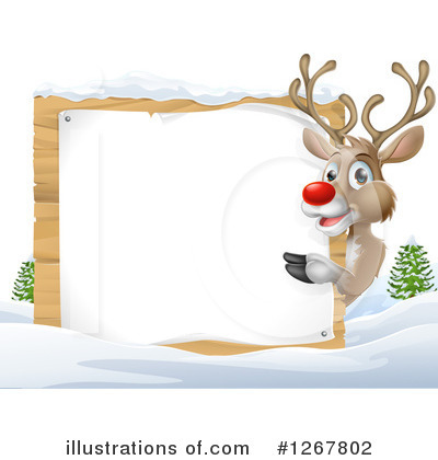 Royalty-Free (RF) Reindeer Clipart Illustration by AtStockIllustration - Stock Sample #1267802