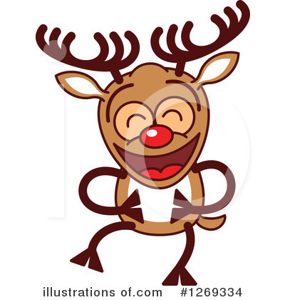 Royalty-Free (RF) Reindeer Clipart Illustration by Zooco - Stock Sample #1269334
