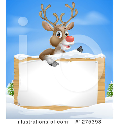 Royalty-Free (RF) Reindeer Clipart Illustration by AtStockIllustration - Stock Sample #1275398