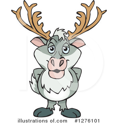 Royalty-Free (RF) Reindeer Clipart Illustration by Dennis Holmes Designs - Stock Sample #1276101