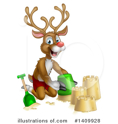 Royalty-Free (RF) Reindeer Clipart Illustration by AtStockIllustration - Stock Sample #1409928