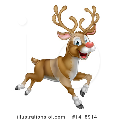 Royalty-Free (RF) Reindeer Clipart Illustration by AtStockIllustration - Stock Sample #1418914