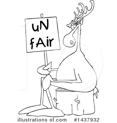 Royalty-Free (RF) Reindeer Clipart Illustration by djart - Stock Sample #1437932