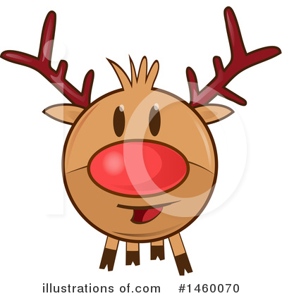 Royalty-Free (RF) Reindeer Clipart Illustration by Domenico Condello - Stock Sample #1460070