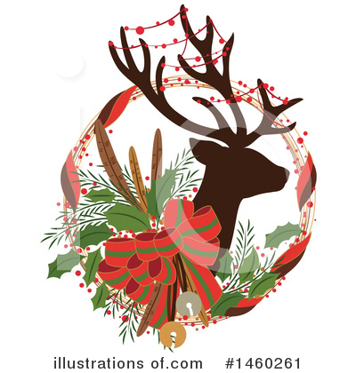 Royalty-Free (RF) Reindeer Clipart Illustration by Cherie Reve - Stock Sample #1460261