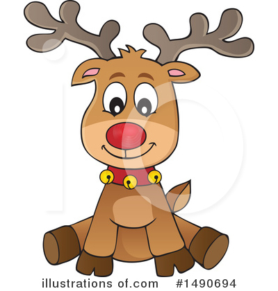 Royalty-Free (RF) Reindeer Clipart Illustration by visekart - Stock Sample #1490694