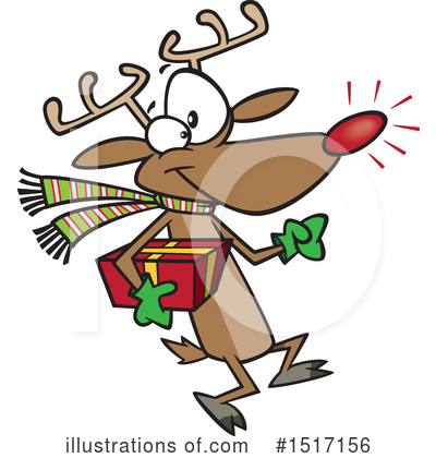 Royalty-Free (RF) Reindeer Clipart Illustration by toonaday - Stock Sample #1517156