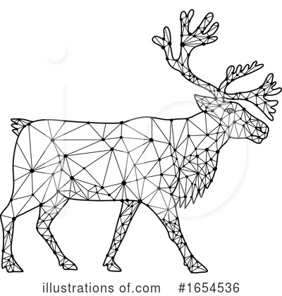 Royalty-Free (RF) Reindeer Clipart Illustration by patrimonio - Stock Sample #1654536
