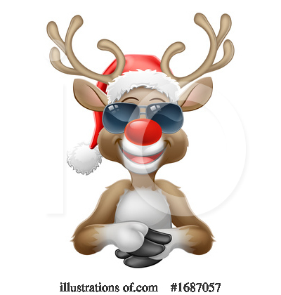 Royalty-Free (RF) Reindeer Clipart Illustration by AtStockIllustration - Stock Sample #1687057