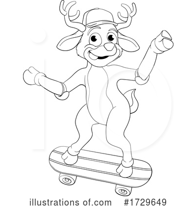 Royalty-Free (RF) Reindeer Clipart Illustration by AtStockIllustration - Stock Sample #1729649