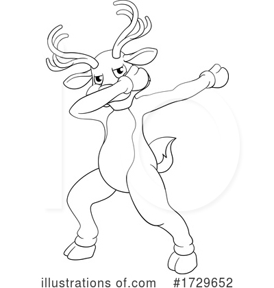 Royalty-Free (RF) Reindeer Clipart Illustration by AtStockIllustration - Stock Sample #1729652