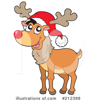 Royalty-Free (RF) Reindeer Clipart Illustration by visekart - Stock Sample #212388