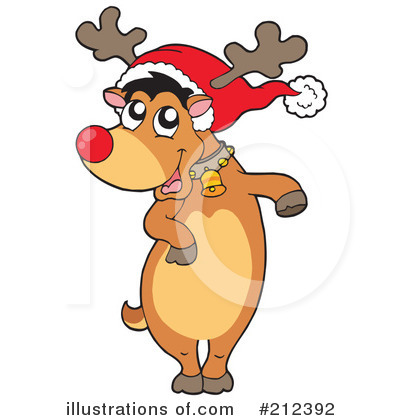 Royalty-Free (RF) Reindeer Clipart Illustration by visekart - Stock Sample #212392