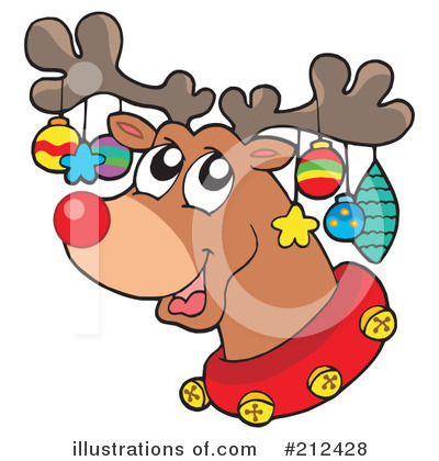 Royalty-Free (RF) Reindeer Clipart Illustration by visekart - Stock Sample #212428