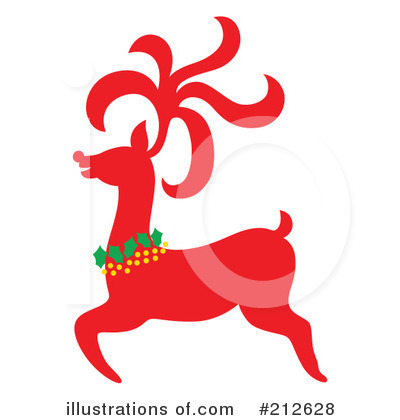 Royalty-Free (RF) Reindeer Clipart Illustration by Cherie Reve - Stock Sample #212628