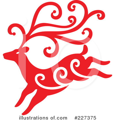 Royalty-Free (RF) Reindeer Clipart Illustration by Cherie Reve - Stock Sample #227375