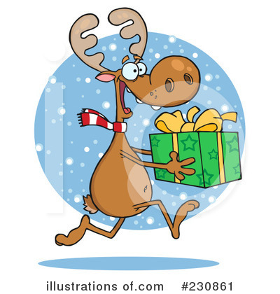 Royalty-Free (RF) Reindeer Clipart Illustration by Hit Toon - Stock Sample #230861