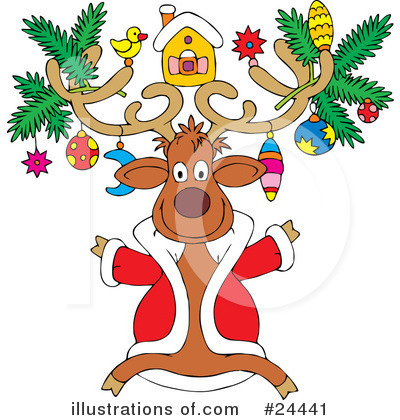 Royalty-Free (RF) Reindeer Clipart Illustration by Alex Bannykh - Stock Sample #24441