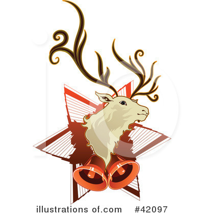 Royalty-Free (RF) Reindeer Clipart Illustration by L2studio - Stock Sample #42097